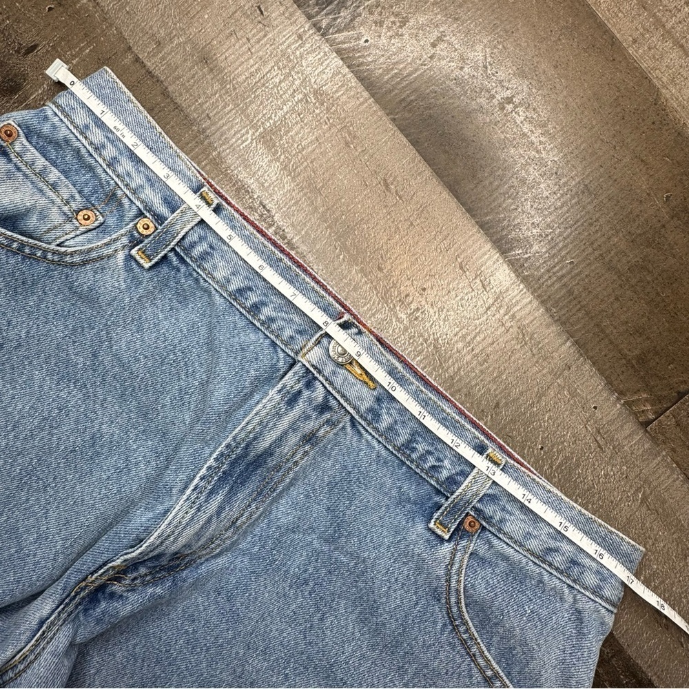 Levi's Blue Jean Shorts Distressed Cutoff size 16 - Picture 9 of 12